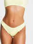 Фото #1 товара Vero Moda frill detail bikini bottoms in lemon