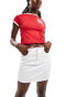 DTT Gabby high waist denim skirt in white