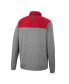 Men's Charcoal, Crimson Washington State Cougars Putter Herringbone Full-Zip Jacket