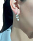 ფოტო #3 პროდუქტის Vanilla Pearls (3-7mm) & Diamond (3/8 ct. t.w.) Curvy Drop Earrings in 14k Gold