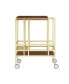 Фото #1 товара Ron Serving Bar Cart with Metal Frame and Casters