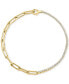 ფოტო #1 პროდუქტის EFFY® Diamond Paperclip Link Demi Bracelet (3/4 ct. t.w.) in 14k Gold