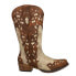 Roper Riley Triad TooledInlay Snip Toe Cowboy Womens Brown Casual Boots 09-021-