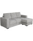 Фото #1 товара Elizabeth 85" Stain-Resistant Fabric Reversible Sofa Chaise Sectional