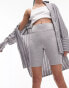 Фото #1 товара Topshop premium heavy weight legging short in grey marl