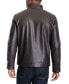 ფოტო #6 პროდუქტის Men's Perforated Faux Leather Moto Jacket, Created for Macy's