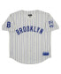ფოტო #3 პროდუქტის Men's #5 Cream Distressed Brooklyn Royal Giants Mesh Button-Down Replica Jersey