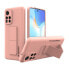 Фото #1 товара Silikonowe etui z podstawką etui Xiaomi Poco M4 Pro 5G Kickstand Case różowe