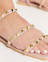 Фото #4 товара Truffle Collection studded strappy flat sandals in beige