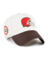 Фото #2 товара Men's '47 Cream, Brown Cleveland Browns Sidestep Clean Up Adjustable Hat