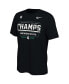Фото #3 товара Men's Black Michigan State Spartans 2021 Peach Bowl Champions Locker Room T-shirt