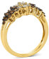 ფოტო #2 პროდუქტის Chocolate Ombré Diamond Cluster Ring (1 ct. t.w.) in 14k Rose Gold, White Gold or Yellow Gold