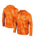 Фото #1 товара Men's Orange Miami Hurricanes Palms Printed Lightweight Quarter-Zip Hooded Top