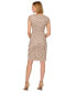 ფოტო #3 პროდუქტის Women's Beaded Cap-Sleeve Sheath Dress