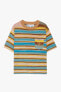 Striped t-shirt with embroidered pocket - limited edition