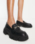 Фото #1 товара schuh Lyle chunky loafers with trim in black