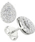 ფოტო #1 პროდუქტის Diamond Pear-Cut Halo Stud Earrings (3/4 ct. t.w.) in 14k White Gold