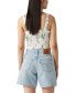 ფოტო #2 პროდუქტის Women's Lottie Floral-Print Crop Square-Neck Top