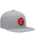 ფოტო #4 პროდუქტის Men's Gray C-Bite Solid Snapback Hat