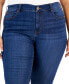 Фото #3 товара Trendy Plus Size Mid Rise Infinite Stretch Dawson Super-Skinny Jeans
