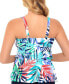 Фото #2 товара Swim Solutions 259816 Women's Palm Springs Tiered Tankini Top Swimwear Size 18