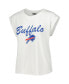 ფოტო #2 პროდუქტის Women's White, Cream Buffalo Bills Montana Knit T-shirt and Shorts Sleep Set