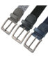 Men's Elastic Braided Stretch Belt Pack of 3