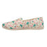 TOMS Belmont Graphic Slip On Womens Green, Off White, Pink Flats Casual 1001945