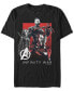 Фото #1 товара Marvel Men's Avengers Infinity War Black and Red Logo Group Shot Short Sleeve T-Shirt