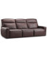Фото #1 товара Dextan Leather 3-Pc. Sofa with 3 Power Recliners, Created for Macy's