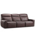 Фото #1 товара CLOSEOUT! Dextan Leather 3-Pc. Sofa with 3 Power Recliners, Created for Macy's