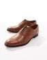 Фото #1 товара ASOS DESIGN oxford shoes in tan leather with toe cap