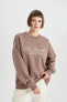 Relax Fit Bisiklet Yaka Kalın Sweatshirt B4059ax23au