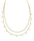 Фото #1 товара 14k Gold-Plated Cultured Freshwater Pearl & Bead Layered Necklace, 19"