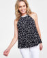 Women's Pleated Chain-Trim Top, Created for Macy's