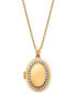 Фото #1 товара Macy's diamond Halo Oval Locket 18" Pendant Necklace (1/3 ct. t.w.) in 14K Gold-Plated Sterling Silver