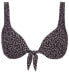 ANTIBES 285683 Women Black & Pink Flower Bikini Top, Size Medium