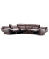 Фото #3 товара Dextan Leather 6-Pc. Sectional with 3 Power Recliners and 1 USB Console, Created for Macy's