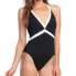 Фото #1 товара LAUREN Ralph Lauren Women's 236198 One-Piece Black/White Swimsuit Size 12