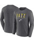 Фото #2 товара Men's Heather Charcoal Utah Jazz Where Legends Play Iconic Practice Long Sleeve T-shirt