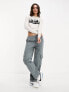 Kavu francis cropped t-shirt in white