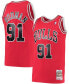 ფოტო #2 პროდუქტის Men's Dennis Rodman Red Chicago Bulls Hardwood Classics 1997-98 Swingman Jersey