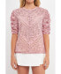 ფოტო #1 პროდუქტის Women's Lace Stripe Top