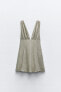Фото #6 товара Короткое платье из смесового льна ZARA
