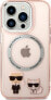 Karl Lagerfeld Karl Lagerfeld KLHMP14LHKCP iPhone 14 Pro 6,1" hardcase różowy/pink Karl & Choupette Aluminium Magsafe NoSize