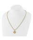 ფოტო #3 პროდუქტის Polished Yellow IP-plated Compass Pendant Box Chain Necklace