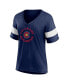 Фото #3 товара Women's Heather Navy Colorado Avalanche Special Edition 2.0 Ring The Alarm Tri-Blend V-Neck T-shirt