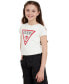 ფოტო #1 პროდუქტის Big Girls Triangle Rhinestone Logo T-shirt