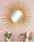 Фото #8 товара by Cosmopolitan Gold Glam Metal Wall Mirror, 42 x 42