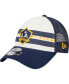 Фото #2 товара Men's White, Navy LA Galaxy Team Stripes 9FORTY Trucker Snapback Hat